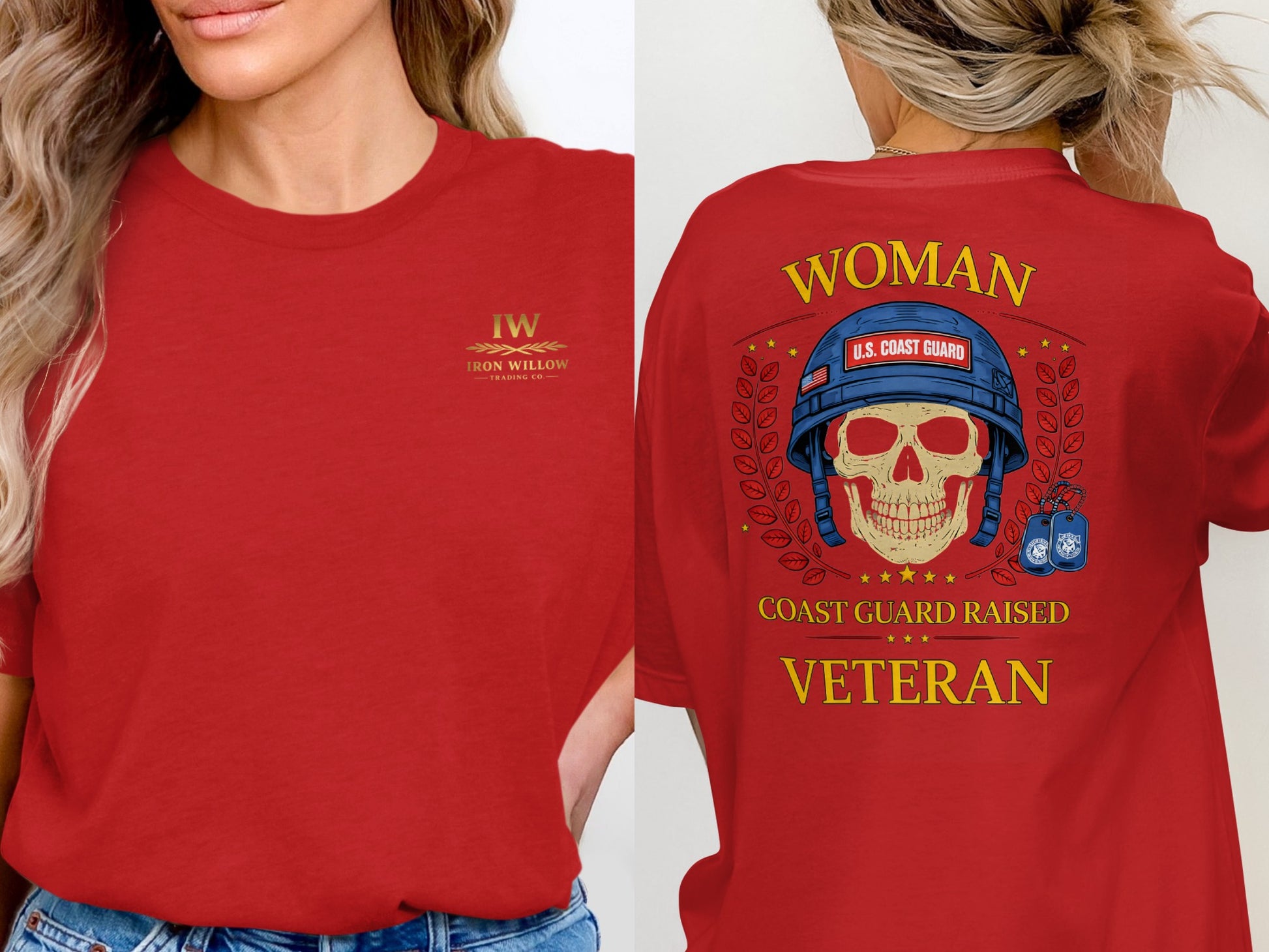 Woman Coast Guard Raised Veteran T-Shirt