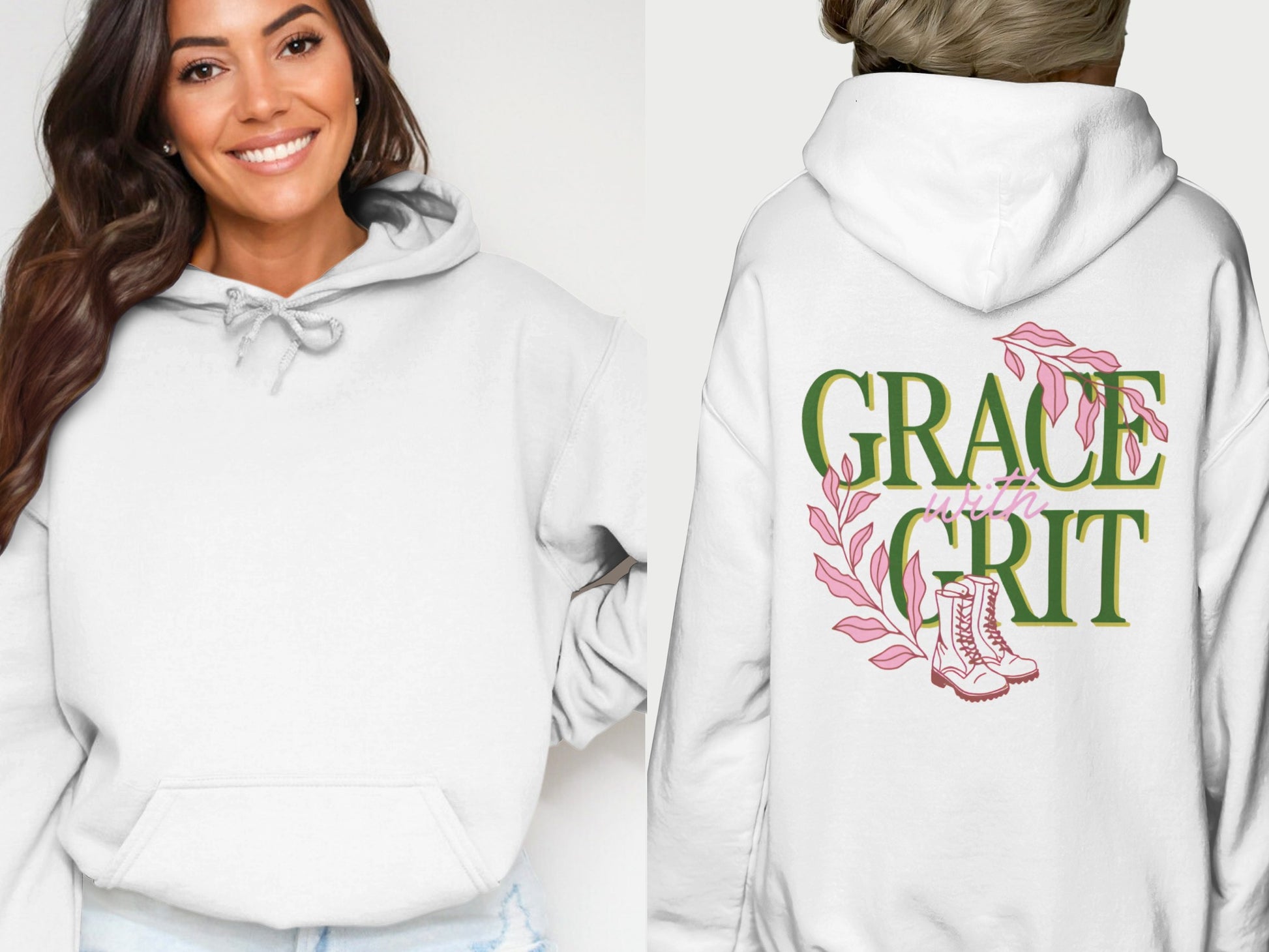 Grace with Grit Oversized Hoodie Sweatshirt Apparel