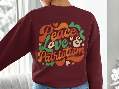 Peace Love & Patriotism Graphic Sweatshirt