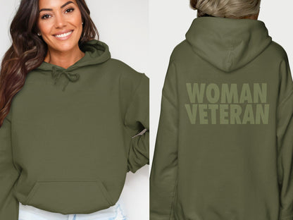 Woman Veteran Graphic Hoodie for a Bold Statement