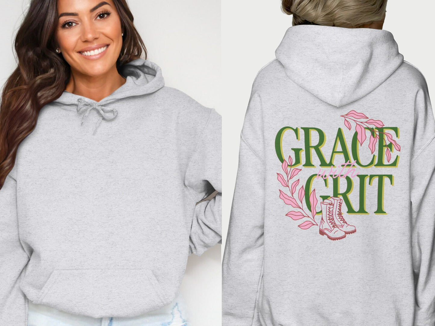 Grace with Grit Hoodie with Unique Graphic Design