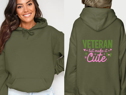 Veteran But Make It Cute Hoodie Shirt Casual Wear Top